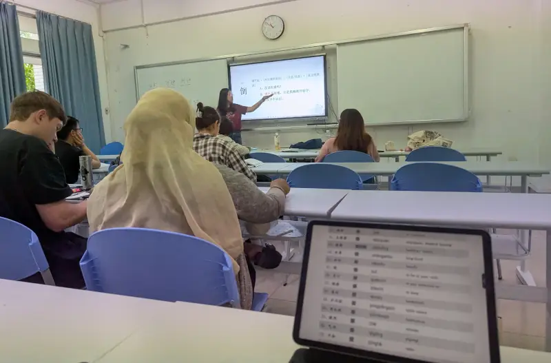 Mandarin classroom during summer class