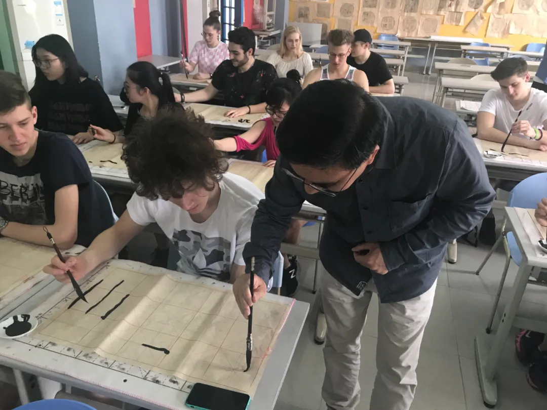 Students joining a Chinese culture workshop