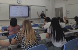 A Friendly teacher in the morning